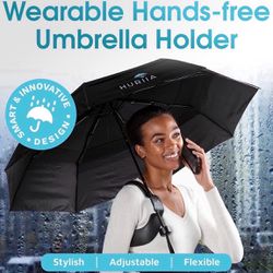 Umbrella Holder Hands Free Wearable  Strap, Fits Any 8-10Mm Small Umbrella  (2 Umbrella & 2 Holders Included)