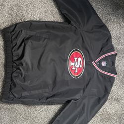 SAN FRANCISCO 49ERS WINDBREAKER WITH POCKET - BLACK