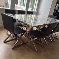 Patagonia Stone Top Dining Table Set 