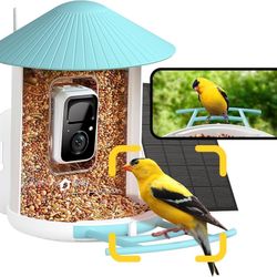 NETVUE by Birdfy Smart Bird Feeder with Camera – AI Identifies Birds Species 2MP Night Vision & App Alerts, 2.4Ghz Wi-Fi Connect IP65 Weatherproof Bir