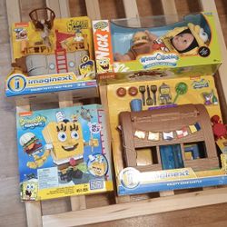 4 New Sealed SpongeBob Toys