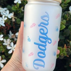 Dodgers Can Glass Cup