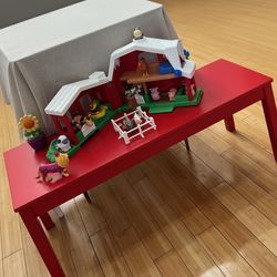 🔴 Kids Table – Multi-Use Red Table (43.5” x 18” x 15”)