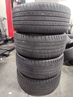 Set of 4 Used Car Tires, bmw,E46, 235-45-17, 5x120