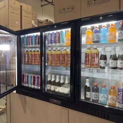 Back Bar Refrigerator - 3 Swing Glass Doors
