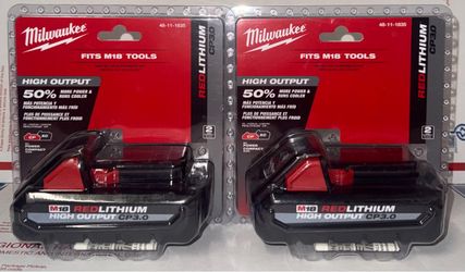 Milwaukee M18 CP3.0 High Output Battery Set of 2! NOT NEGOTIABLE