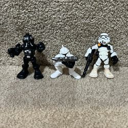 Imaginext Star Wars Galactic Heroes Figure lot of 3 Stormtrooper Clone Trooper 