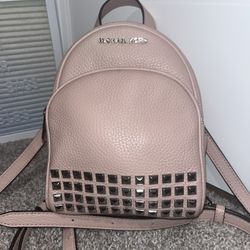 Michael Kors Studded Abbey Pink Backpack