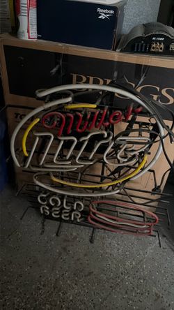 Vintage miller lite sign