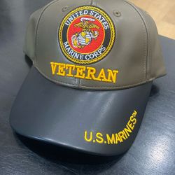 U.S Marine Leather Green Hat