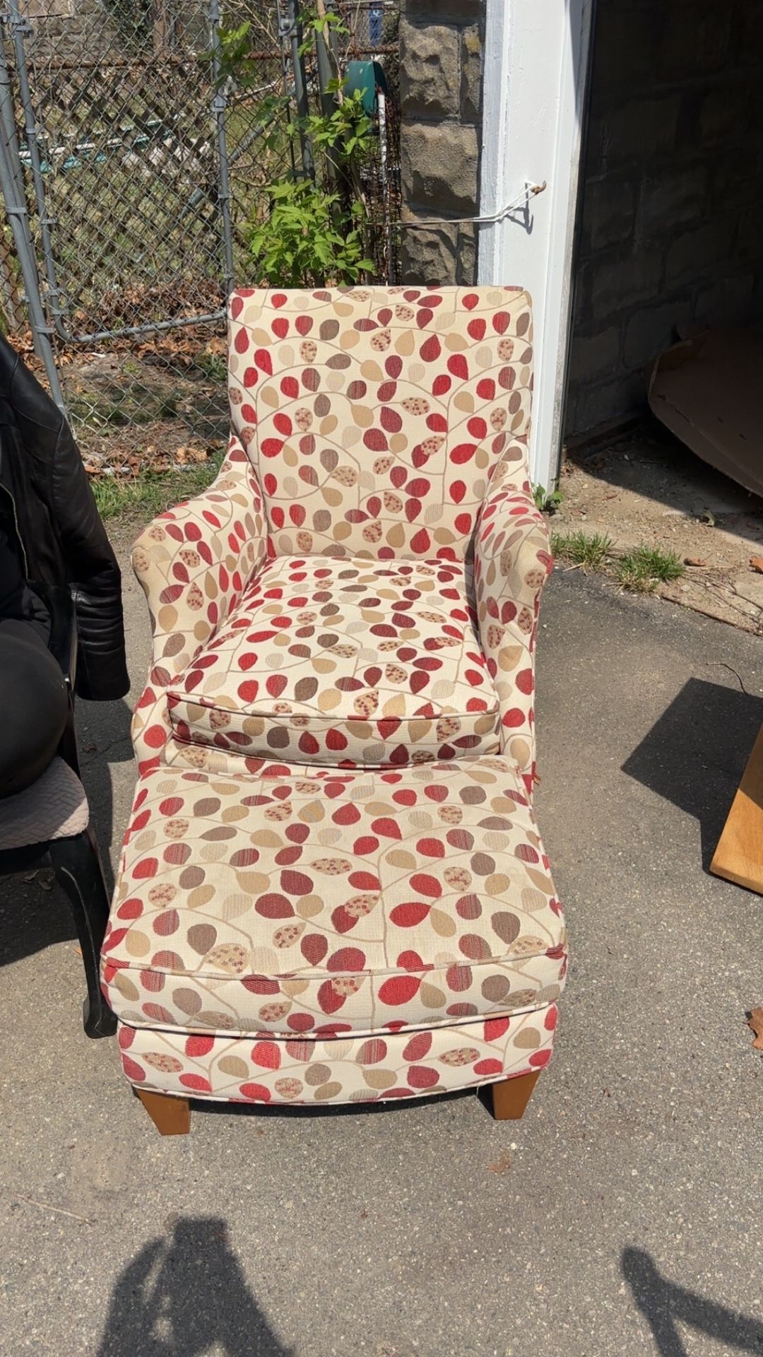 Vintage Chair and Ottoman