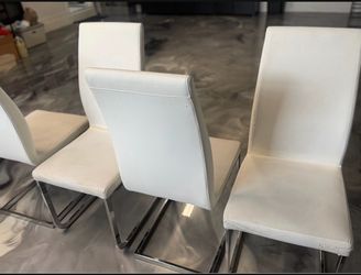 White modern chairs