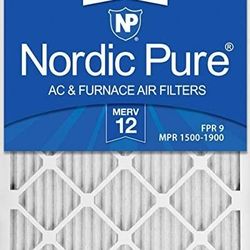(x6) Nordic Pure 16x24x1 MERV 12 Pleated AC Furnace Air Filters
