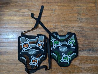Nerf Dart Tag Shield Vest Set Of 2 (Orange & Green).