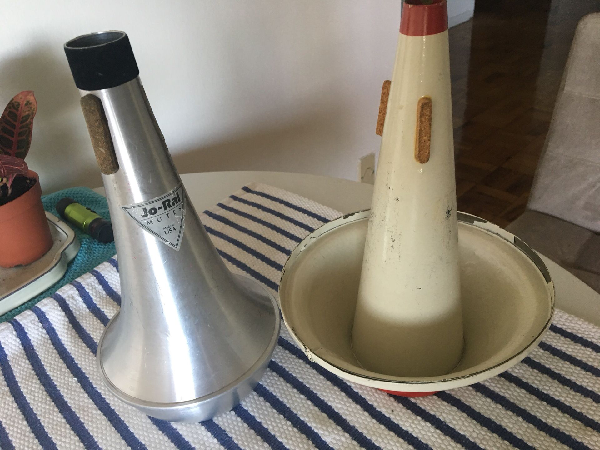 Trombone mutes and mouthpieces