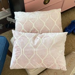 pink pillows down filled