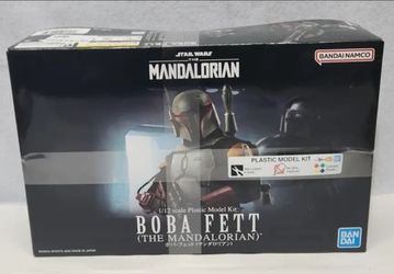 $75 Bandai Star Wars The Mandalorian Boba Fett 1:12 Scale Plastic Model Kit Sealed