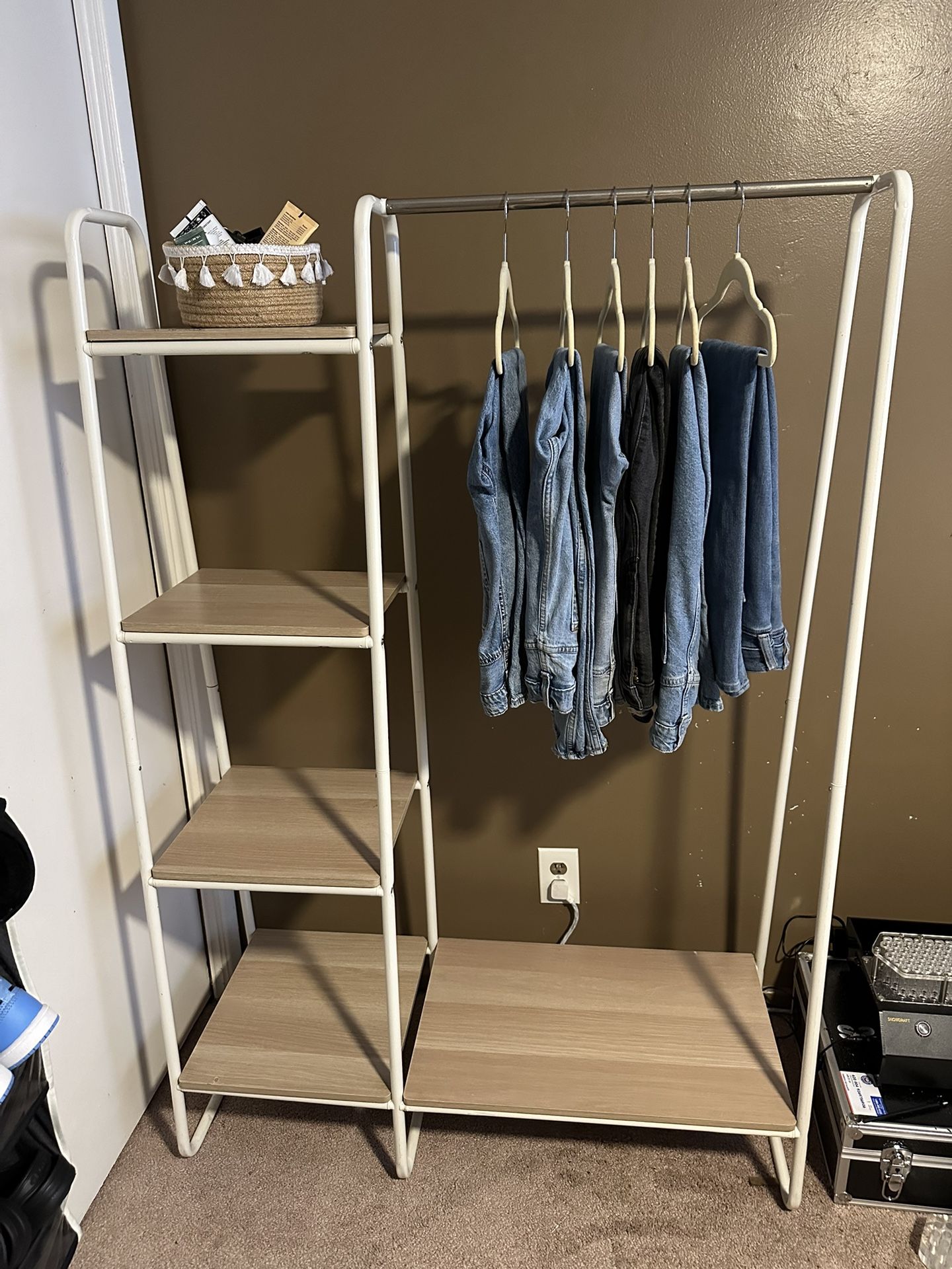 Clothing Rack With Shelves