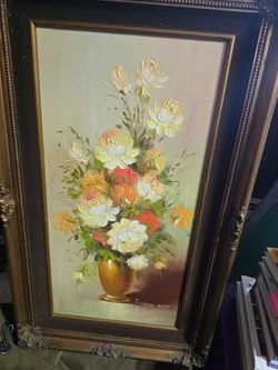 Floral Vased Oil Painting Artistic Interiors