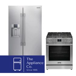 Frigidaire Professional Fridge and Electric Stove Set