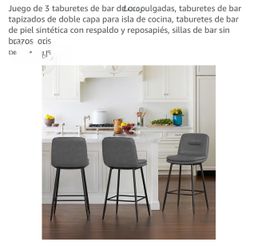Lue Bona barstool set de 3