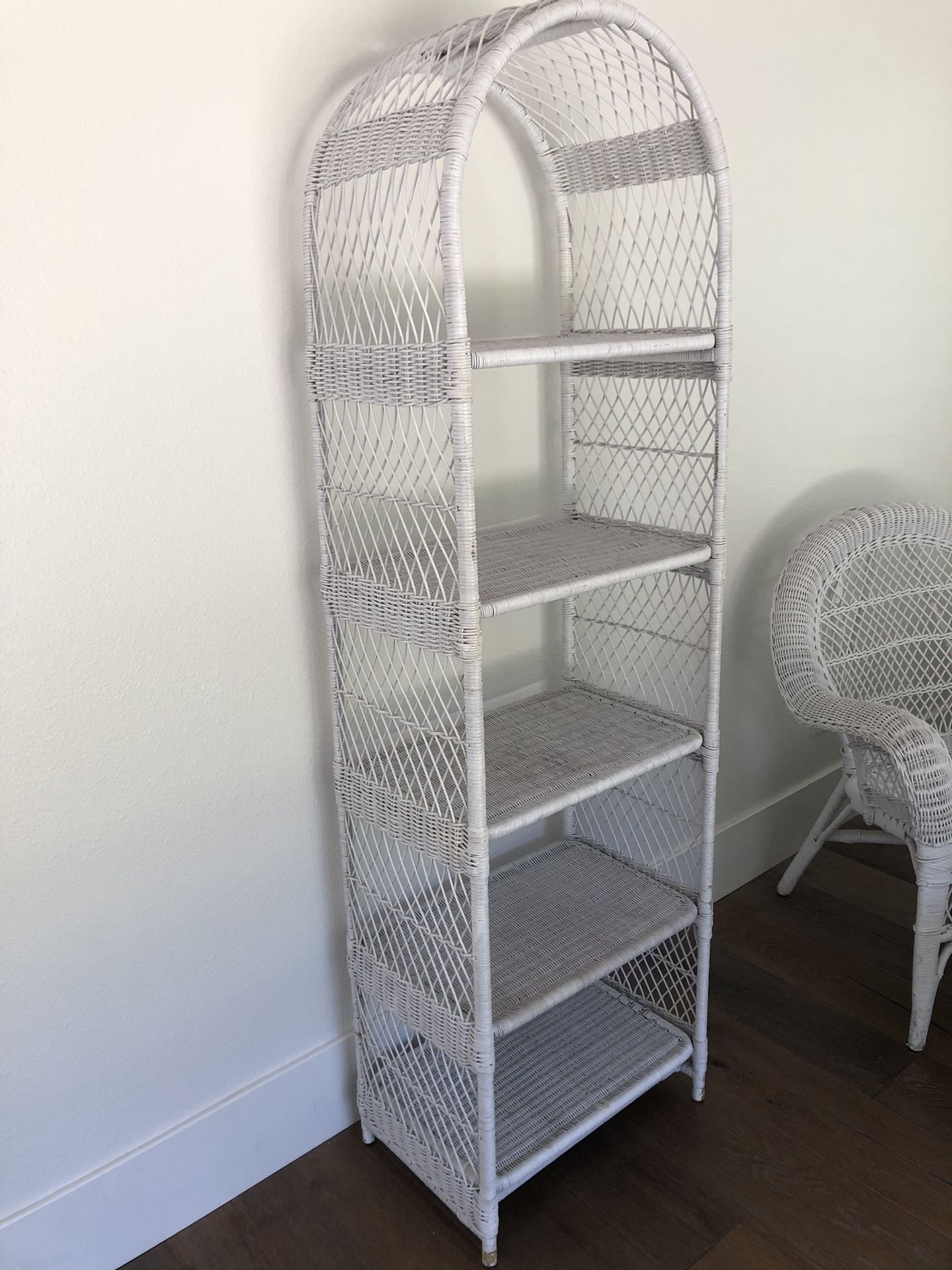 Vintage Wicker Shelf 