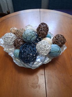 Decorative Bowl with Filler Balls Set