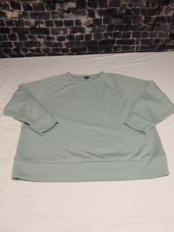 Eddie Bauer Sweater Womens Size XXL Teal Blue Long Sleeve Stretch