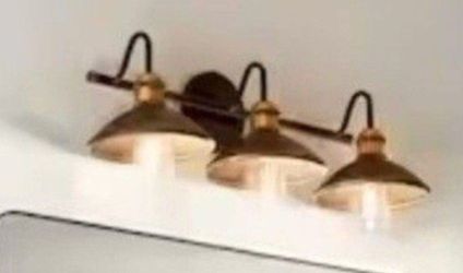 Kichler Clyde 26.25 in. 3-Light Olde Bronze Vintage Bathroom Vanity Light