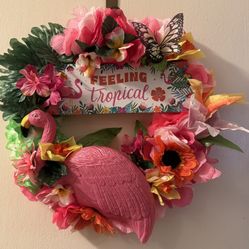 Flamingo Wreath