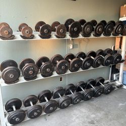 Full Gym Dumbbell Set With Rack!!!!