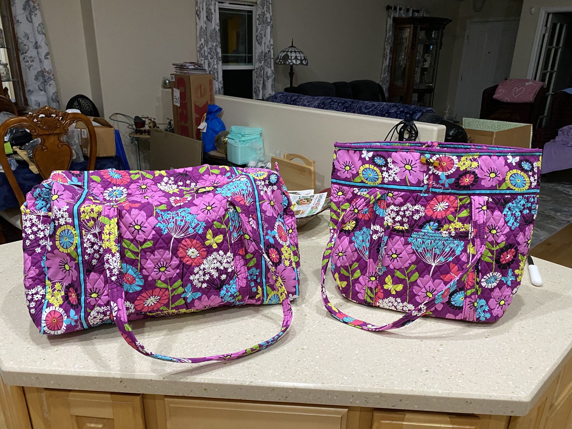 Vera Bradley new In Box Tote And Weekender Bag