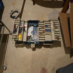 Fishing Tackle Box With Gear