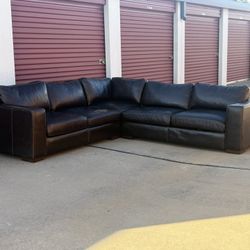 Massive Bernhardt Top-Grain Leather Sectional sofa ($100 delivery in Dfw