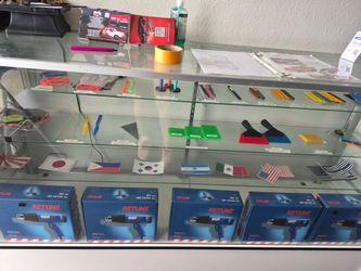 Vinyl wrap tool window tint  squeegee blade tucker axe tool magnets buffer gloves knifeless tape