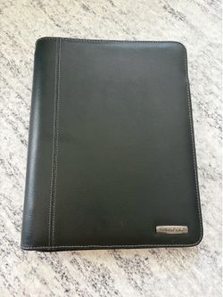Leather organizer black leather