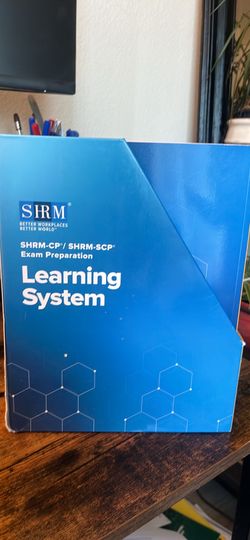 Complete 2025 SHRM Learning System physical book set for SHRM-CP and SHRM-SCP exam preparation.