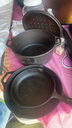 Cast iron pot n pans set