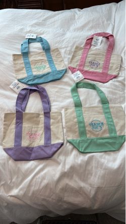 Pastel Trader Joe’s mini totes