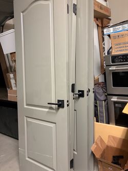 7 doors Interior Panel Doors with Black Hardware