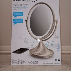 iHome Vanity Speaker Lighted Mirror New!