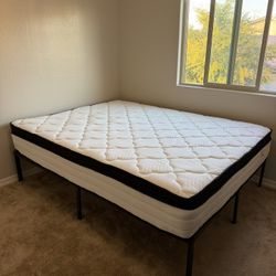 QUEEN MATTRESS AND BED FRAME IN AMAZING CONDITION!!!