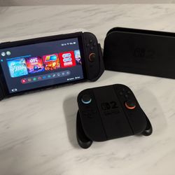Nintendo Switch 2 with 256 GB express sd card, case, screen protector, extra joycons