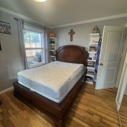 Solid Wood Bed And Dresser 