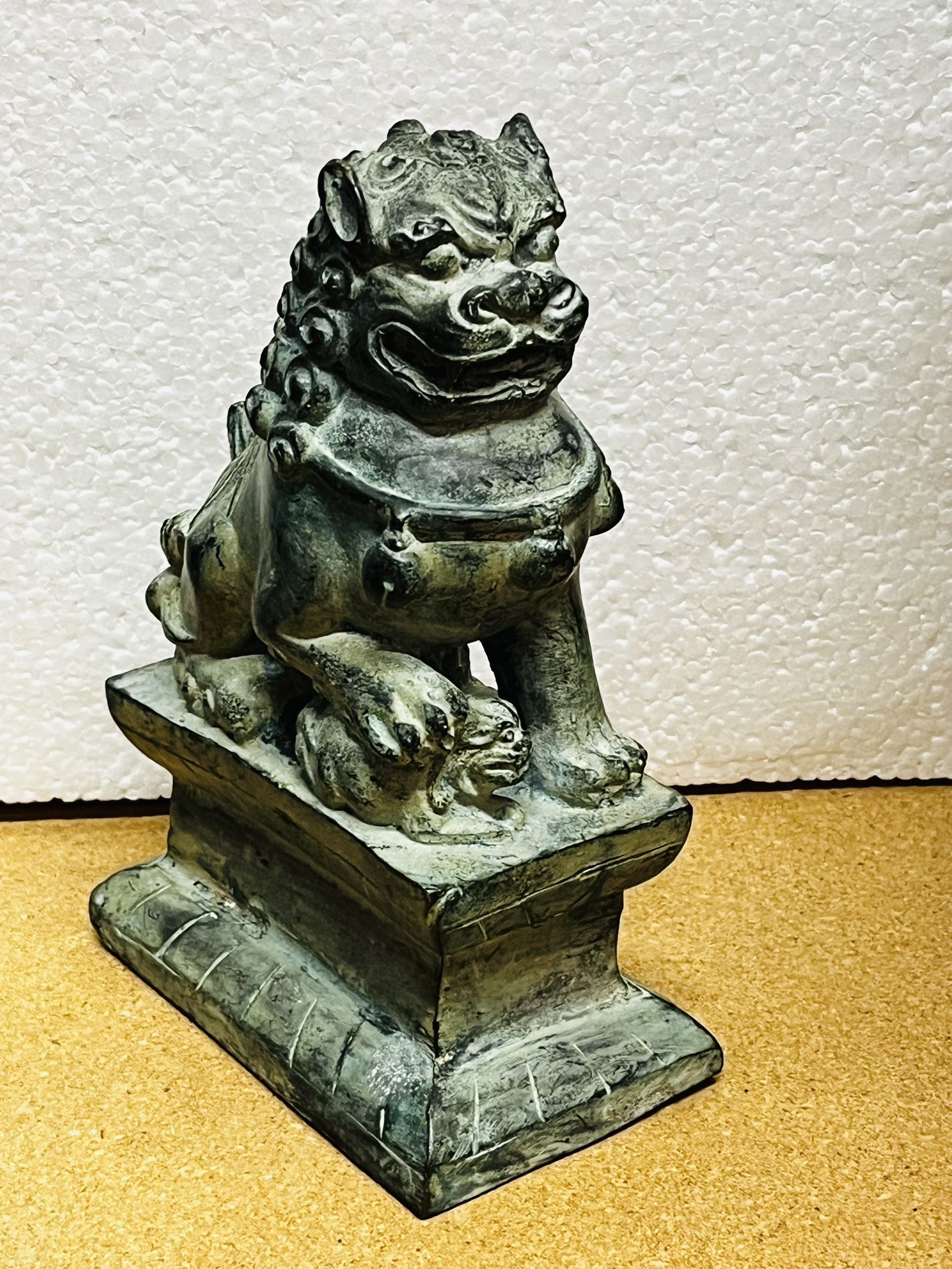 Extrewmely Rare Antique Chinese Bronze Fu Dog 6 3/4 Inches Tall