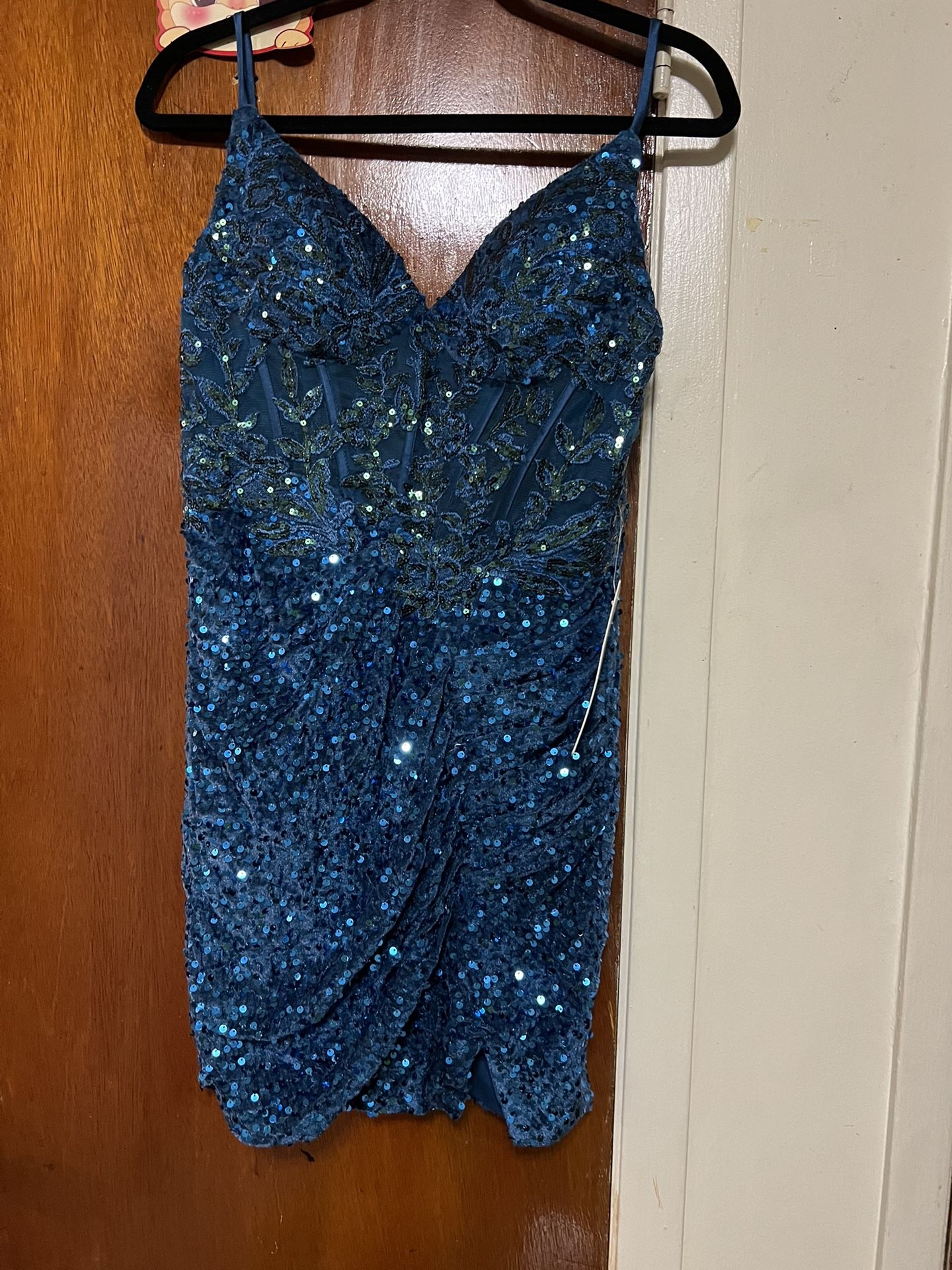 Blue Sequin Dress