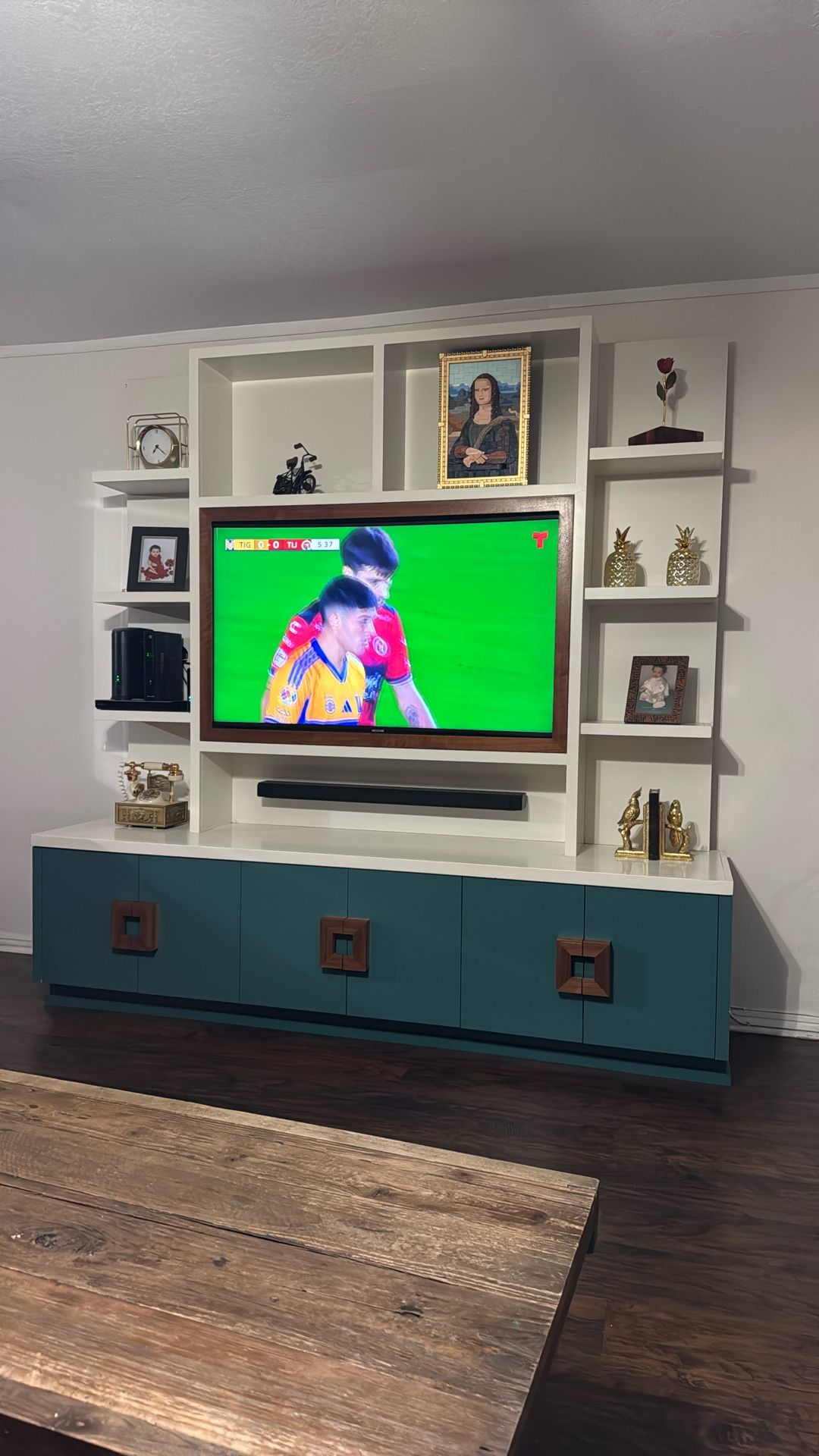 CUSTOM TV CABINET, include TV   50” SAMSUNG curb and Sound Bar 