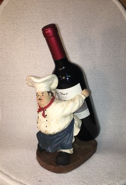 Decorative wine bottle holder (wine not included)