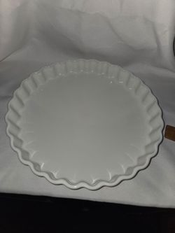 10 1/2” Ikea Classic Whiteware France Quiche Tart Baking Dish Fluted Edge #1649