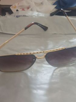 Louis Vuitton Gold Metal Aviator Sunglasses